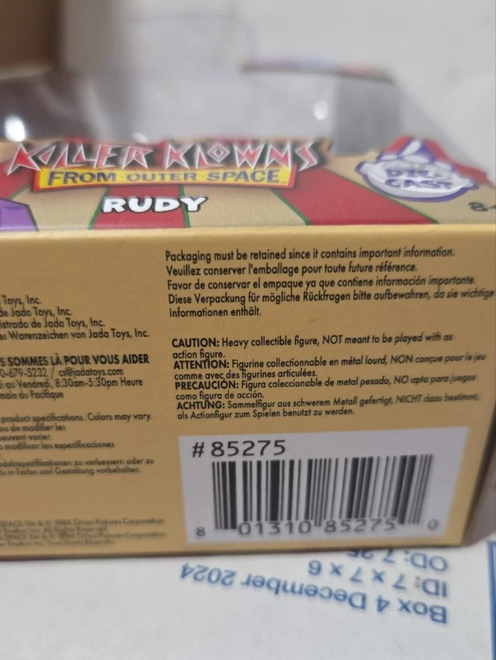 Ada MetalFigs Rudy Killer Klowns Die-Cast Figure - Red/White/Blue